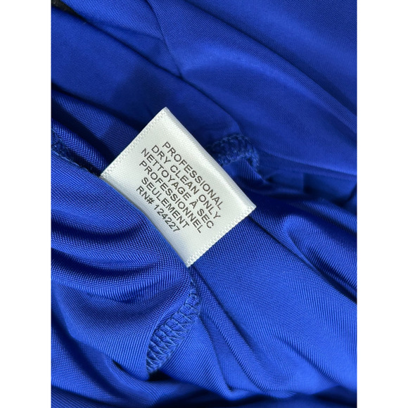 NWT Misa Los Angeles Womens Knotted Twist Evening Dress One Shoulder Blue Size L - Picture 11 of 12